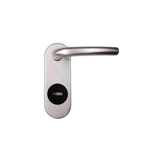 KIT RIVA SECUREMME PLACCA+MANIGLIA IN alluminio anodizzato argento F1 SINGOLA PER PORTA BLINDATA Q8 FORO DOPPIA MAPPA PZ 1