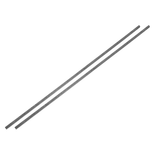 uxcell 2Pcs Square Steel Bar Stock, 11/64"x11/64"x12"(4mmx4mmx305mm) A36 Square Steel Rod Bars Precision Key Stock for Keyways Structural Support Industrial Machinery DIY Craft