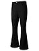 JOGAL Mens Bell Bottom Pants 70s Disco Outfits Slim Fit Retro Flared Trousers Black Large