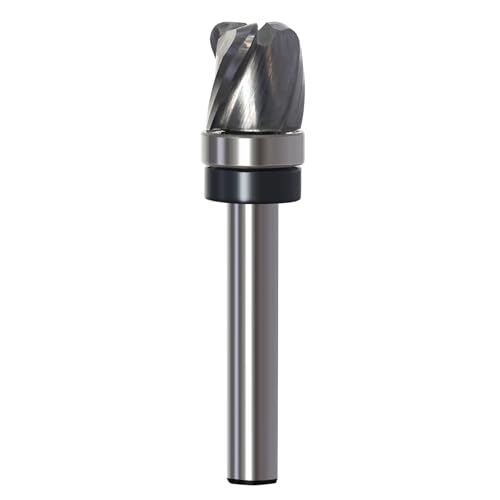 Schüssel & Tablettfräser Hohlkehlfräsers – 8 mm Schaft, 16 mm Schneidendurchmesser, 16 mm Schneidenlänge, 4 mm Radius – 3 Flöte Hartmetall Upcut Spiralfräser für Oberfräse