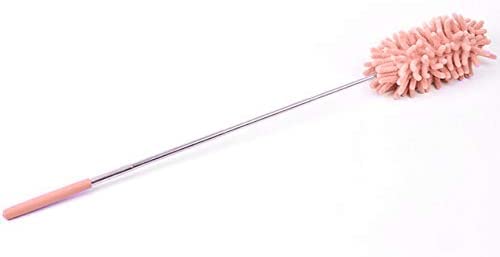 Fochutech Car Duster Handle Chenille Retractable Lint Wax Free Home Washable Dusting Telescoping Pole Exterior Interior Mitt Brush Mini (Pink) #TOP1