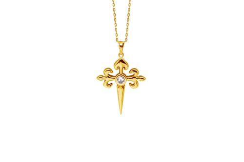 Pendentif Croix de Saint-Jacques en plaqué or, votre bijou discret au quotidien