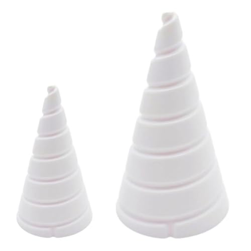 NEIQIUWING Set di 2 attrezzi avvolgenti in PP per bobine di filo di rame Fibonacci, adatti per giardino e antenne, 6,3 cm/10,3 cm