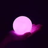 Waterproof LED Orb Lamp,with Folding Handle Sphere Lights,4 Inch RGB Orb Seamless Matte Sphere Lamp, USB Charging RGB Ball Light,with Remote 16 Colors Light Orbs Balls.