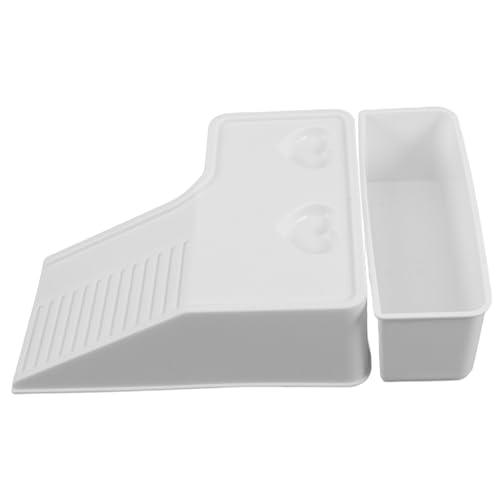 COLLBATH Turtle Tank Decoration: Turtle Basking Platform with Feeding Area Lightweight Plastic Hideout for Tortoise and Reptile Tanks