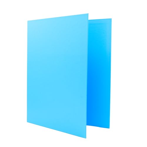 Raylu Paper® - Raccoglitore 4 anelli a D da 40 mm, raccoglitore A4 con anelli per riporre documenti, formato A4 33,5 cm di altezza x 26 cm di larghezza e dorso di 6 cm di spessore (azzurro)