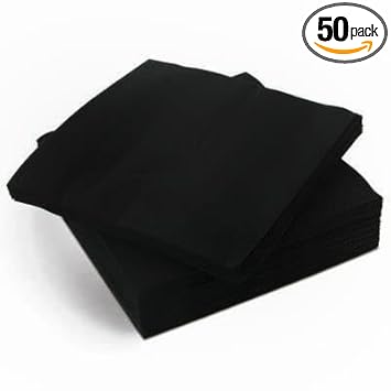 KASA Ultra soft Organic Cotton Kasa Dry Wipes - Tissue for Baby and Adults | Size- 6x6 | BLACK TISSUE | PACK OF 1-50 Pieces