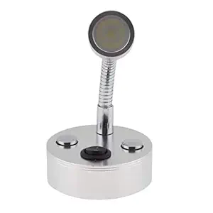 MERISHOPP RV Boat 12V 1W LED Bedside Reading Light Wall Surface Mount Silver Parts & Accessories | Boat Parts | Electrical & Lighting