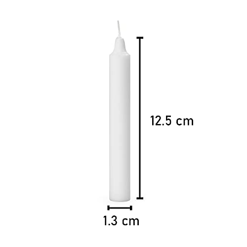 Image of AuraDecor Pack of 50 Stick Candles || Especially Meant for Healing, Chakras, Ritual Candles, Decoration, Lighting, Home Decor || Burning Time 3 to 4 Hours Each (White)