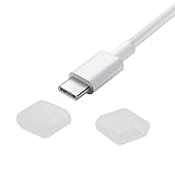 Jiozermi 20 Pcs Silicone USB C Anti Dust Caps - Transparent Type C Male Port Cover Charging Port Cover Protector Cap for Any Type C Charging Male Port