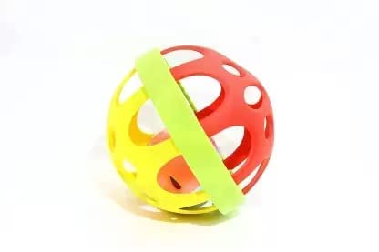 NIYANETAIL Soft Ball Rattle Ball Toy Biggie Ball for Baby Bath Safe Non-Toxic Colorful Plastic Tasteless Hanging Gift 100% Safe for Infants New Babies 2