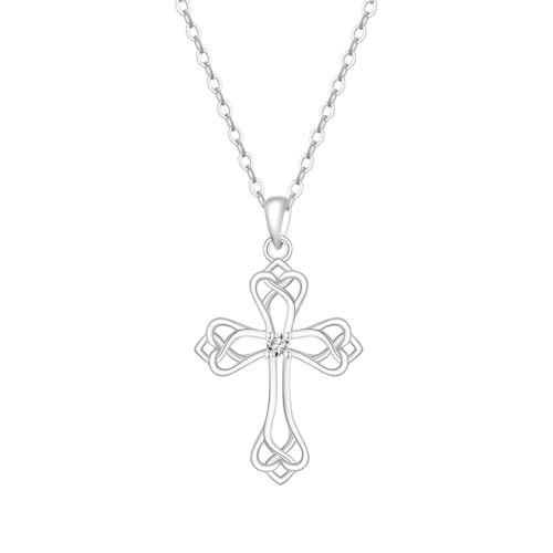 Colliers chrétien pour Elle le cadeau idéal en argent sterling et zircone cubique