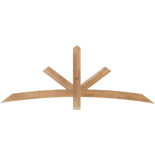 Ekena Millwork 72"W x 27"H x 1 1/2"D x 3 1/2"F, 9/12 Pitch, Alberta Smooth Timber Gable Bracket, Western Red Cedar