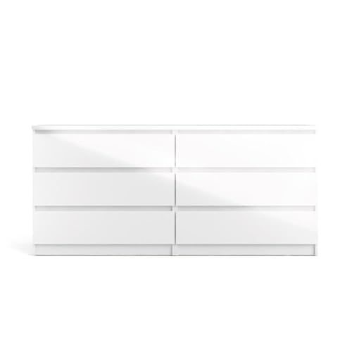 Home Square 2420382-PKG 2 Piece Furniture Set With Nightstand & Dresser In White High Gloss thumb #3