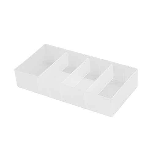 FRCOLOR 化粧品収納ボックス プラスチック製 小型メイクオーガナイザー 仕切り付き 卓上コスメ収納 引き出し式 整理整頓 サンドリーズホルダー 化粧台 寝室 浴室用
