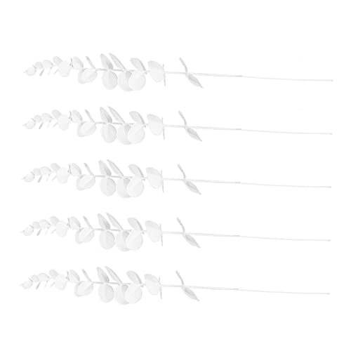 Alipis 5 Piezas Hojas de eucalipto simuladas Plantas Colgantes Falsas glicina Planta Artificial decoración Decoraciones de Hojas de eucalipto Adorno casero de Hojas de eucalipto