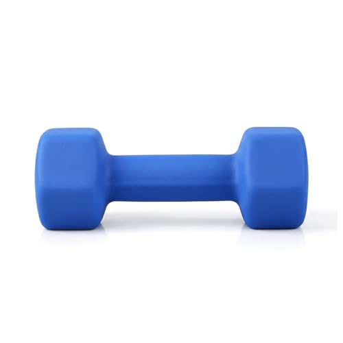 Image of Kakss Neoprene Dumbbells sets for Gym Exercise (Proudly Made in India) (5 kg set of 2 (blue), Blue)