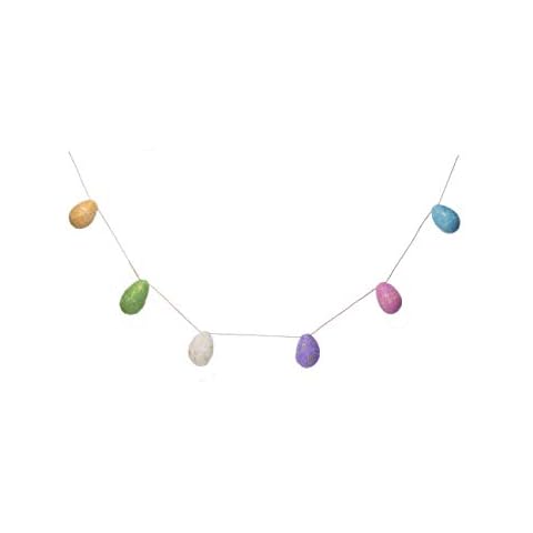 De Kulture Handmade Felt Easter Stuffed Egg Garland (48 inches long) For Easter Decoration Home Decoration Party Decoration (Multicolor) Cover