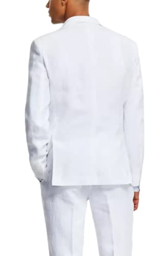 Bar III Men's Slim-Fit Textured Linen Suit Separate Jacket2