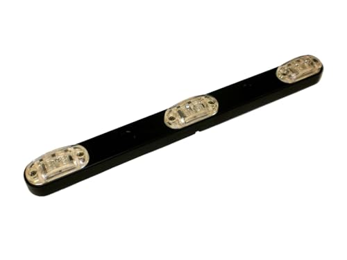 Generic 1 - LED 3 Light ID Bar Amber Clear Lens 1 x 2.5 Oval Trailer Truck Flatbed RV Cargo