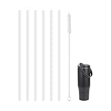 KLOWOAH Replacement Straws Compatible With TAL 30oz Stainless Steel Hudson Tumbler, with 1 Brush (Pack of 6)