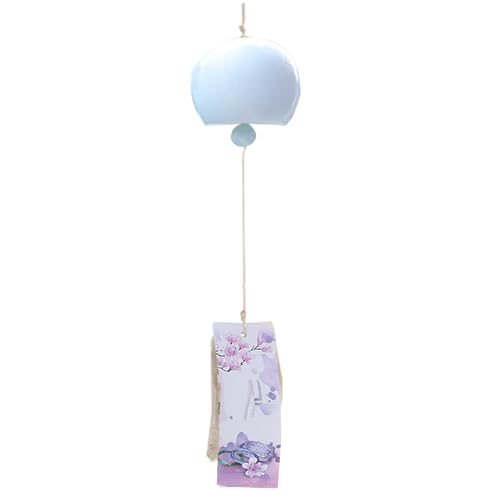 Carillon à Vent Japonais, Petits carillons à Vent en céramique Faits la Main avec Pendentif en Forme de Carte, Carillon Suspendu élégant pour décoration...