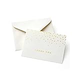 Gartner Studios Gold Foil Dots Thank You Cards, Ivory, 3.5” x 5”, Set of 50 (13745)