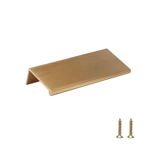 Image of Rergy 10 Pack 3 inch Cabinet Pulls Champagne Bronze Finger Pulls for Cabinets