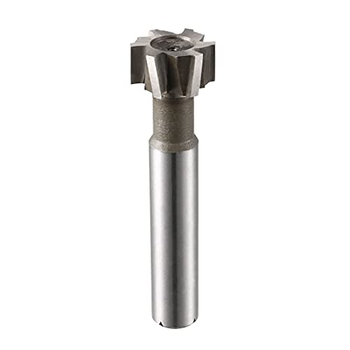 uxcell HSS-Al T Slot End Mill Milling Cutter 6 Flutes 20mm Cutting Dia 10mm Depth