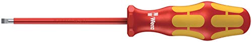 Wera 160 i Kraftform Plus Lasertip VDE Insulated Screwdriver, Slotted 0.8 x 4 x 100 mm, 05006115001