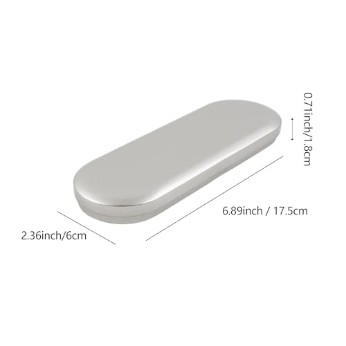 Image of Vagocom 2pcs Metal Hinged Storage Boxes,6.89x2.36x0.71inch / 17.5x6x1.8cm Portable Empty Containers Case with Lid for Bandaid,Seed,Match,Crafts,Sewing,Home,Travel(Silver)
