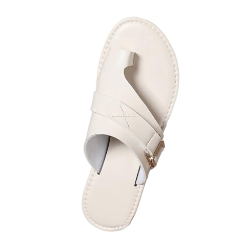 Summer Bunion Flat Sandals for Women,Fashion Lightweight Orthopedic Beach Flip Flops,Dressy Comfy Breathable Toe Corrector Slippers Women,for Hallux Valgus