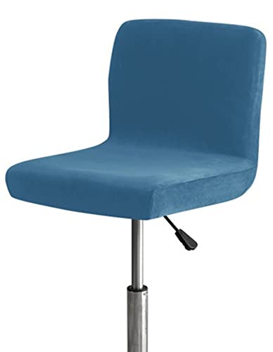 Velours Pivotante Housse-Couvre de Tabouret de Bar avec Dossier, Extensible Lot de 1/2/4/6 Cuisine Couverture de Tabouret Barre Courbée Housse de Chaise Haute de Bar/Comptoir Cover