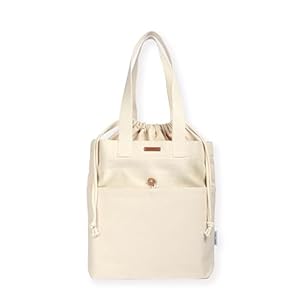 Harry Kritz Vertical Cotton Canvas Tote Bag with Drawstring Closure for College and Everyday Use