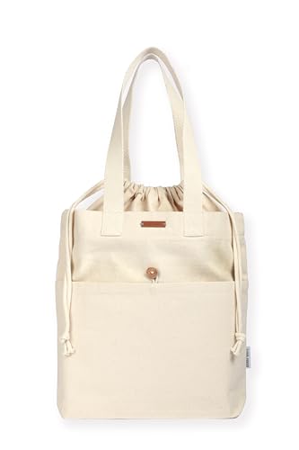 Harry-Kritz-Vertical-Cotton-Canvas-Tote-Bag-with-Drawstring-Closure-for-College-and-Everyday-Use