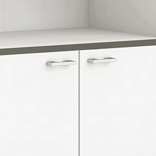 Mueble-Auxiliar-para-Cocina-con-Tres-Puertas-y-un-Cajon-Color-Blanco-y-perfiles-Gris-107x90X40cm