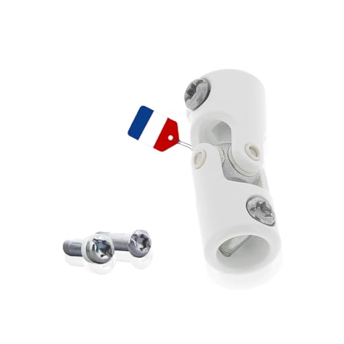Genouillère d'entraînement F781E pour volet roulant – Joint de cardan ø12 mm M5 femelle – Rotule d’articulation en aluminium – Acier haute résistance – Compatible manivelle et sortie de caisson