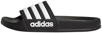 adidas Adilette Shower Slides, Core Black/White/Core Black, 6 US Unisex Big Kid