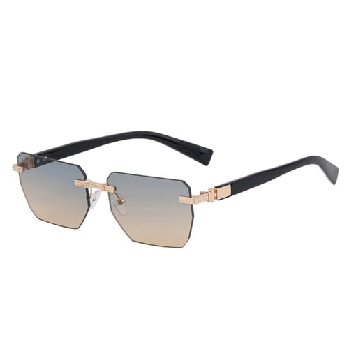 Lunettes de soleil carrées pour hommes élégants en ville et sorties vintage de nuit