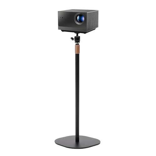 Soporte para proyector regulable en altura 65 120 cm, giratorio 360 grados, trípode de suelo para proyector para cine en casa, oficina, salón, presentaciones