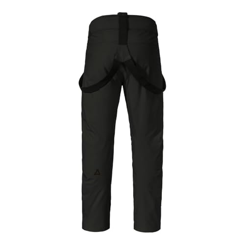 Schöffel Herren Pants Style Pine MNS, wasserdichte Skihose mit abnehmbaren Hosenträgern, Thermohose mit 2-Wege-Stretch und verstärktem Bein, Black, 50