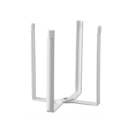 PARFCO Scola Borracce, Pieghevole Scolabottiglie, Acciaio al Carbonio Verniciato Scola Borracce da Lavandino, Bianco di Piccole Dimensioni, Stabile e Antiscivolo, per Tazze e Bottiglie