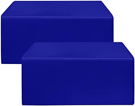 HolidayIdeas Royal Blue Fitted Table Clothes - 72 x 30 Inch - 2 Pack Rectangle Table Covers for 6 Foot Tables, Polyester Fabric Tablecloths for Buffet Table, Parties, Holiday Dinner, Trade Show