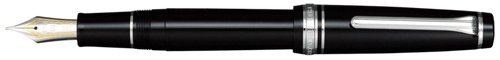 Sailor Professional Gear Black ST 21K Gold Rhodium Plating Music Nib Fountain Pen - 11-2037-920
