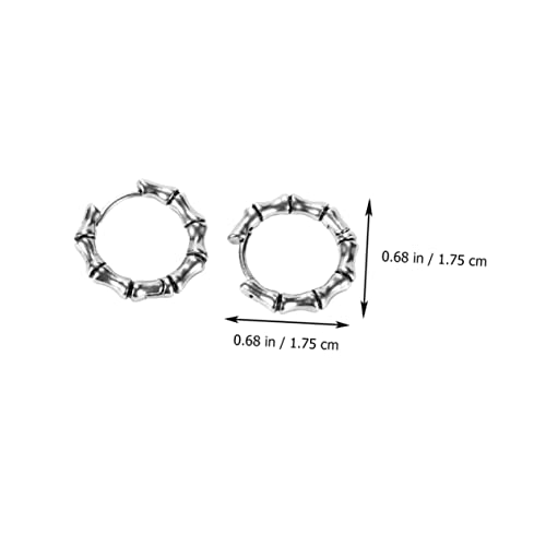 USHOBE 1 Par Brincos De Aço De Titânio Para Homens Brincos De Aço Inoxidável Orelha De Hip-hop Brinc