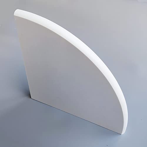 Geoona White Marble Corner Shower Shelf For Bathroom, 9'' X 9'' X 0.8'' Faux Marble Corner Shelves For Bathroom Wall Mounted Both Side Polished (1, White) #TOP5