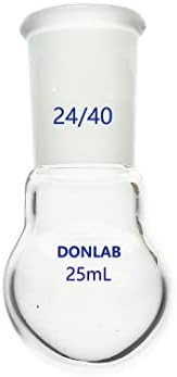 FLK-01-25 ASTM STD Glass 25ml 24/40 Joint Single Neck Round Bottom Boiling Flask