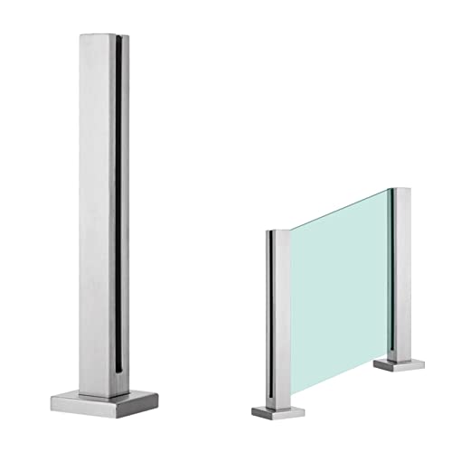 Poteau de balustrade en verre inox 85cm de type poteau d'extrémité pour balcon