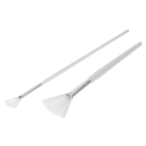 Ipetboom 2pezzi Pennello Per Maschera Viso Ventaglio Manico in Legno Spazzola Per Trattamento Strumento Applicatore Per Maschere Di Bellezza Per Skincare Quotidiano