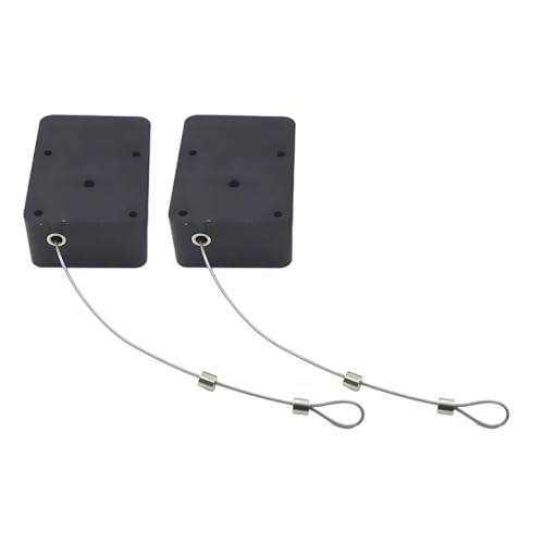 2 Pcs Retractable Steel Wire Lock, Automatic Cable Organizer, EV Charger Pile Anti-Theft Security Tether, Heavy Duty Tool Lanyard, 10 ft (3 Meters) Long-Lasting Steel Cord, Industrial Grade